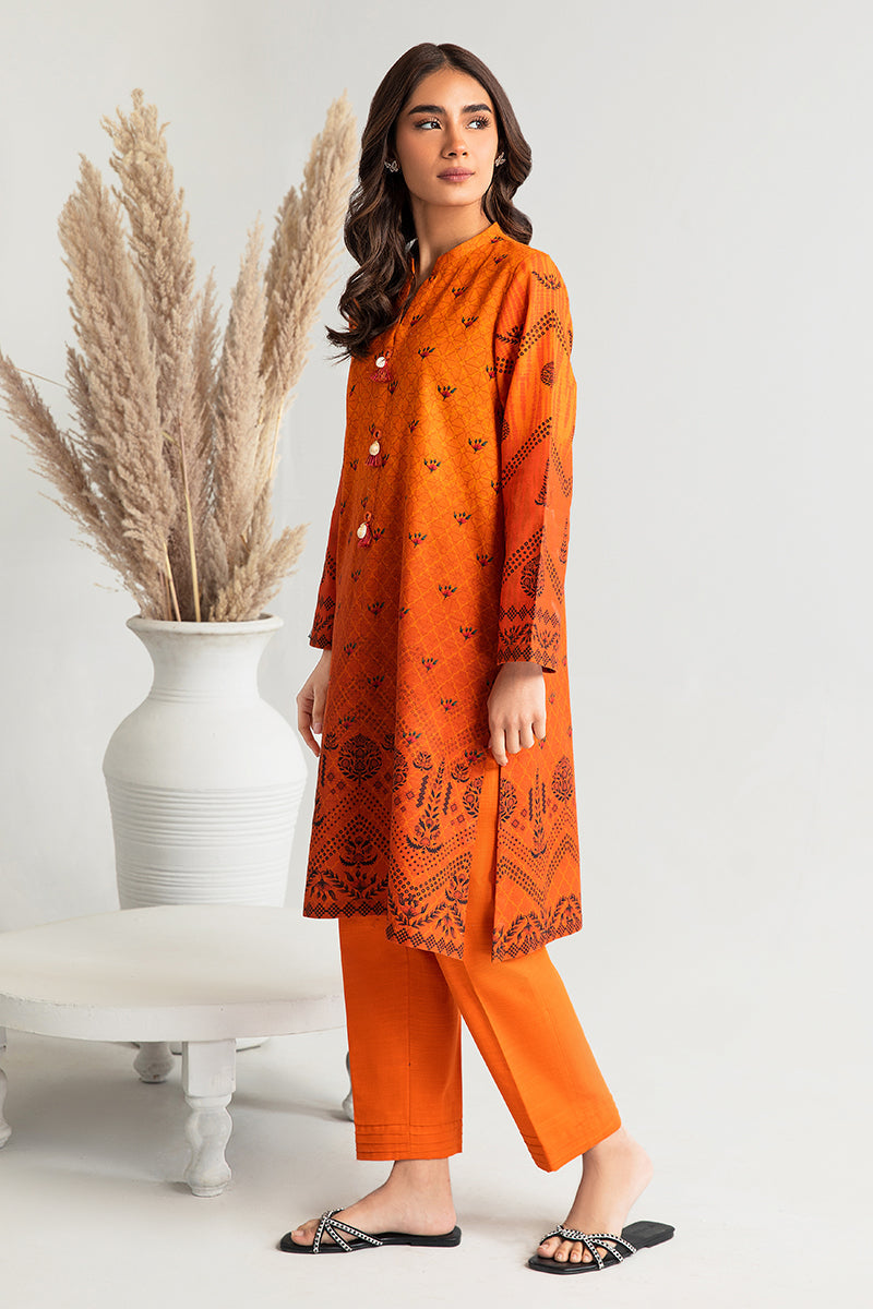 RUSTIC MELANGE-2PC PRINTED KHADDAR SUIT