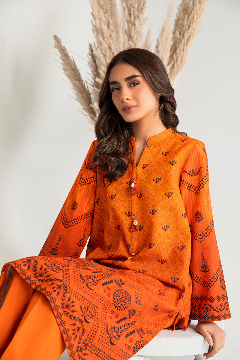 RUSTIC MELANGE-2PC PRINTED KHADDAR SUIT