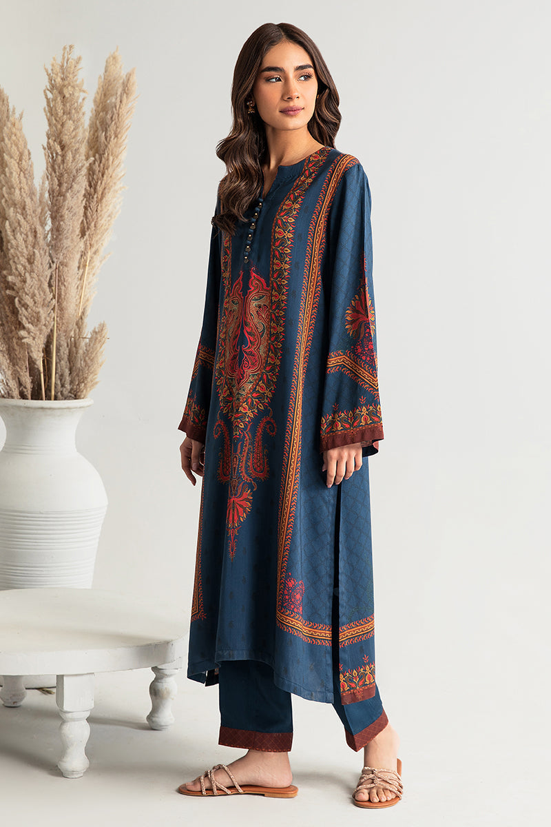 OCEAN BUFF-2PC PRINTED LINEN SUIT