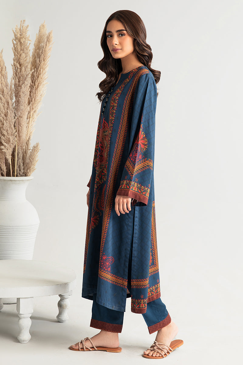 OCEAN BUFF-2PC PRINTED LINEN SUIT