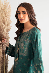 RADIANT TEAL-2PC PRINTED LINEN SUIT