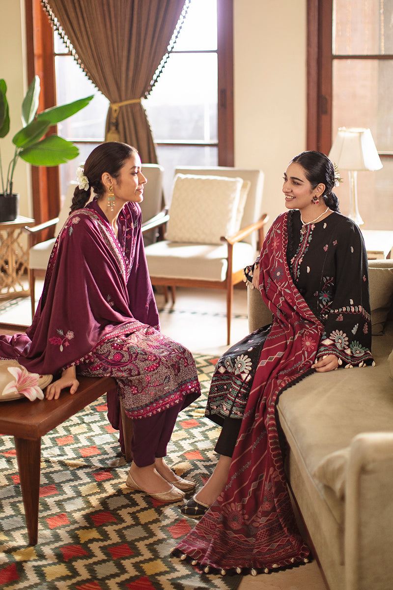 FOLK TALE-3PC- EMBROIDERED KHADDAR SUIT