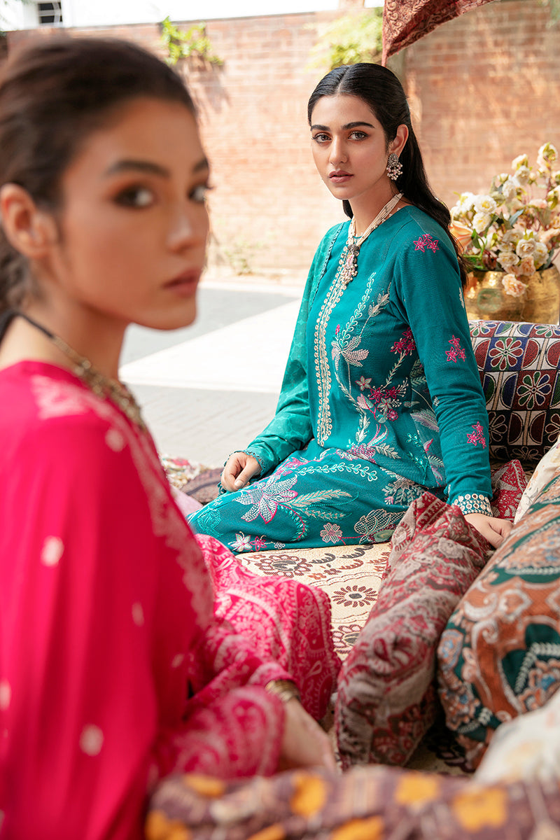 GARLAND BLOOM-3PC- EMBROIDERED KHADDAR SUIT