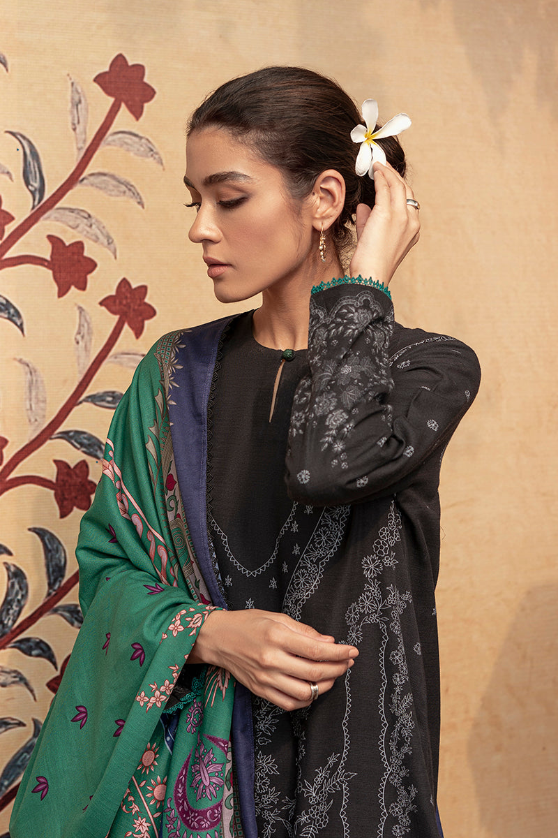 DUSKY SABLE-3PC- KHADDAR SUIT