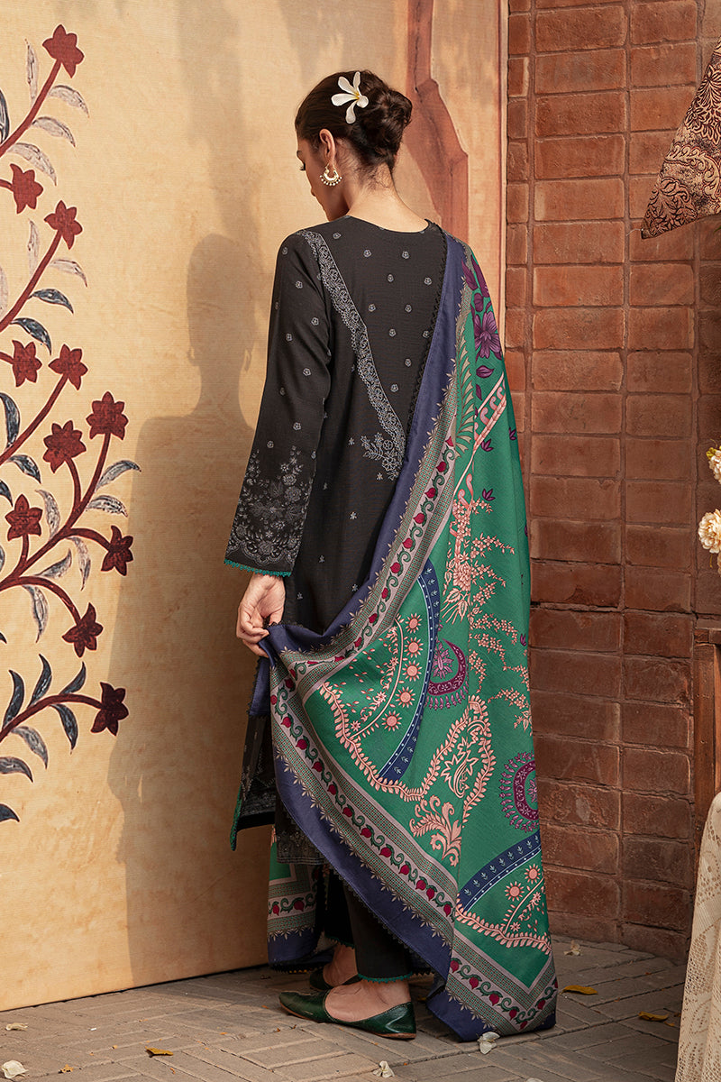 DUSKY SABLE-3PC- KHADDAR SUIT