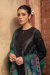 DUSKY SABLE-3PC- KHADDAR SUIT