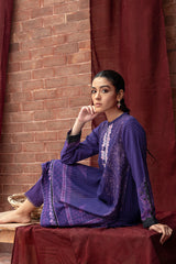 INDIGO GLAM-2PC- KHADDAR SUIT