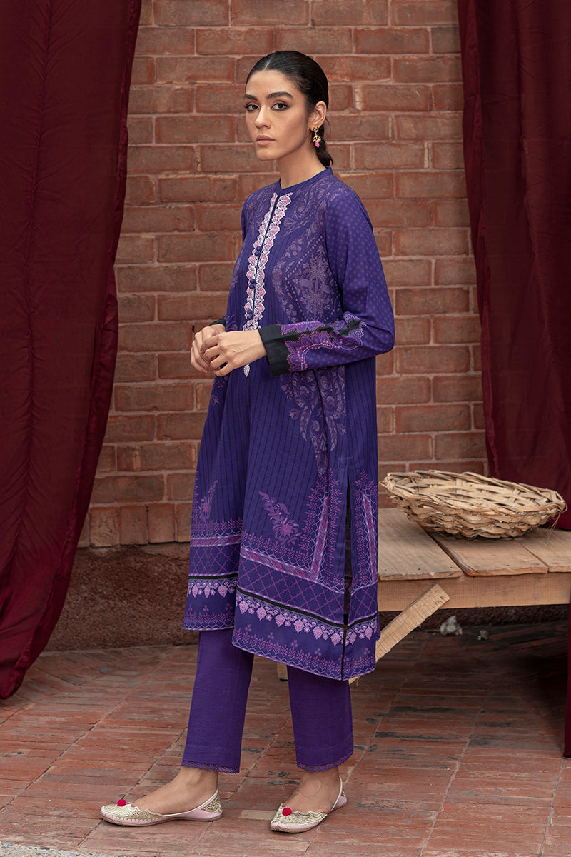 INDIGO GLAM-2PC- KHADDAR SUIT