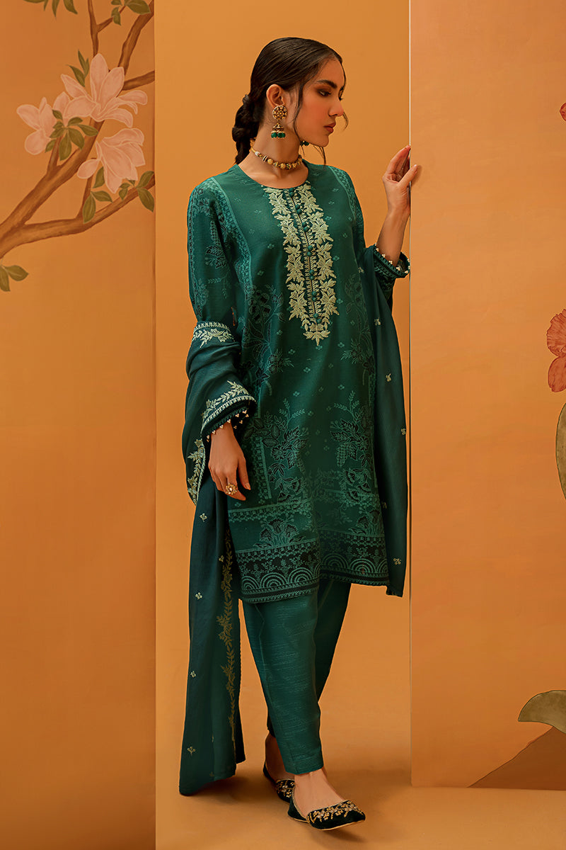 PRUSSIAN CHARM-3PC DIGITAL PRINTED KHADDAR SUIT