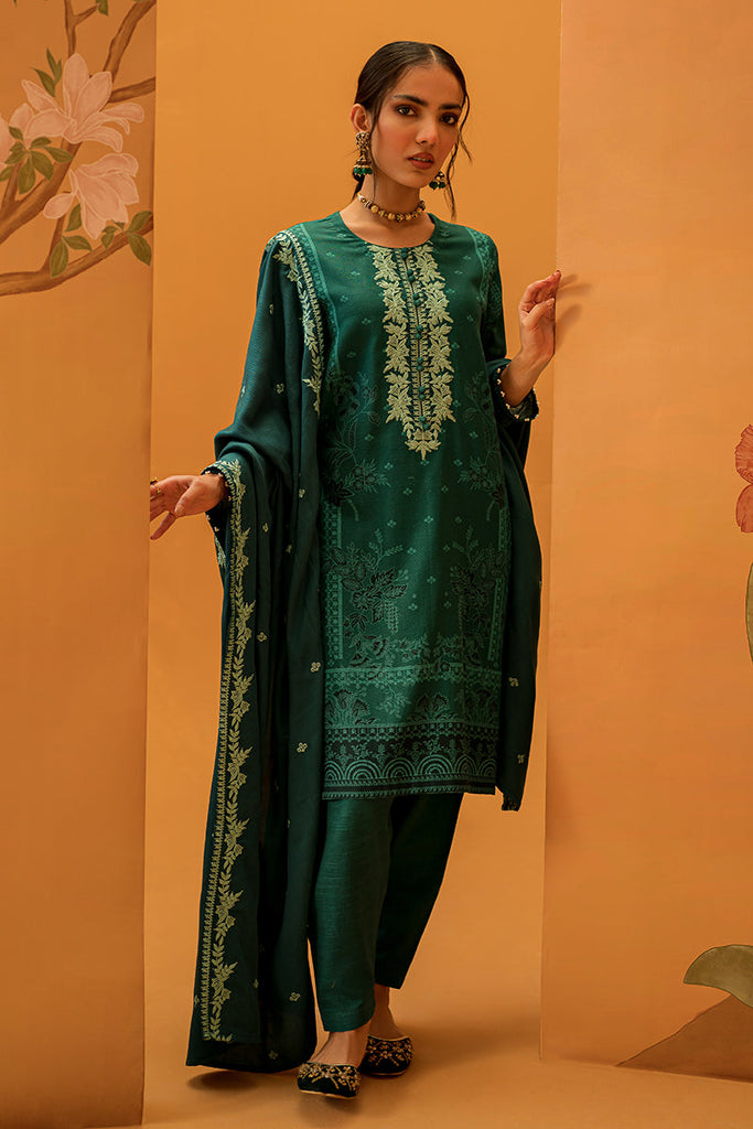 PRUSSIAN CHARM-3PC DIGITAL PRINTED KHADDAR SUIT