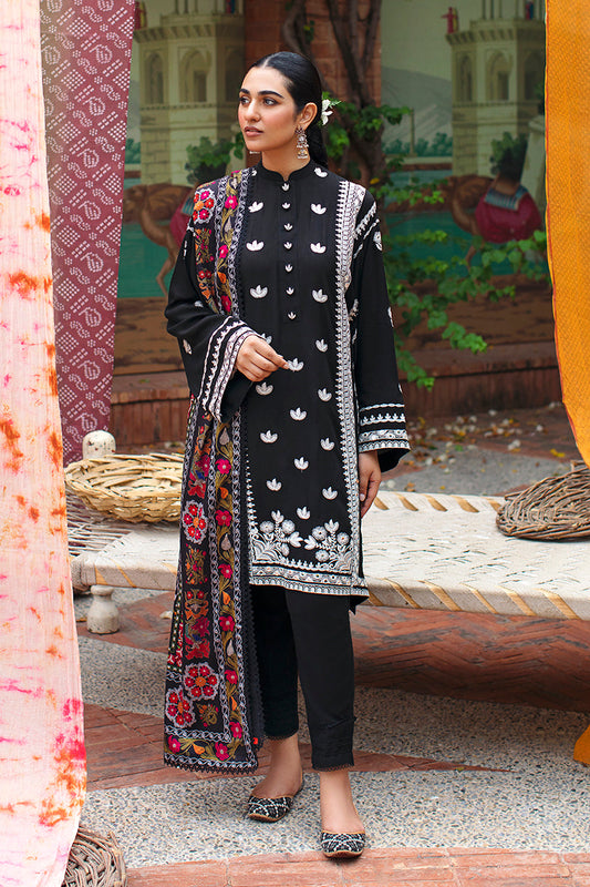 CLASSY ORNATE-3PC-EMBROIDERED LINEN SUIT