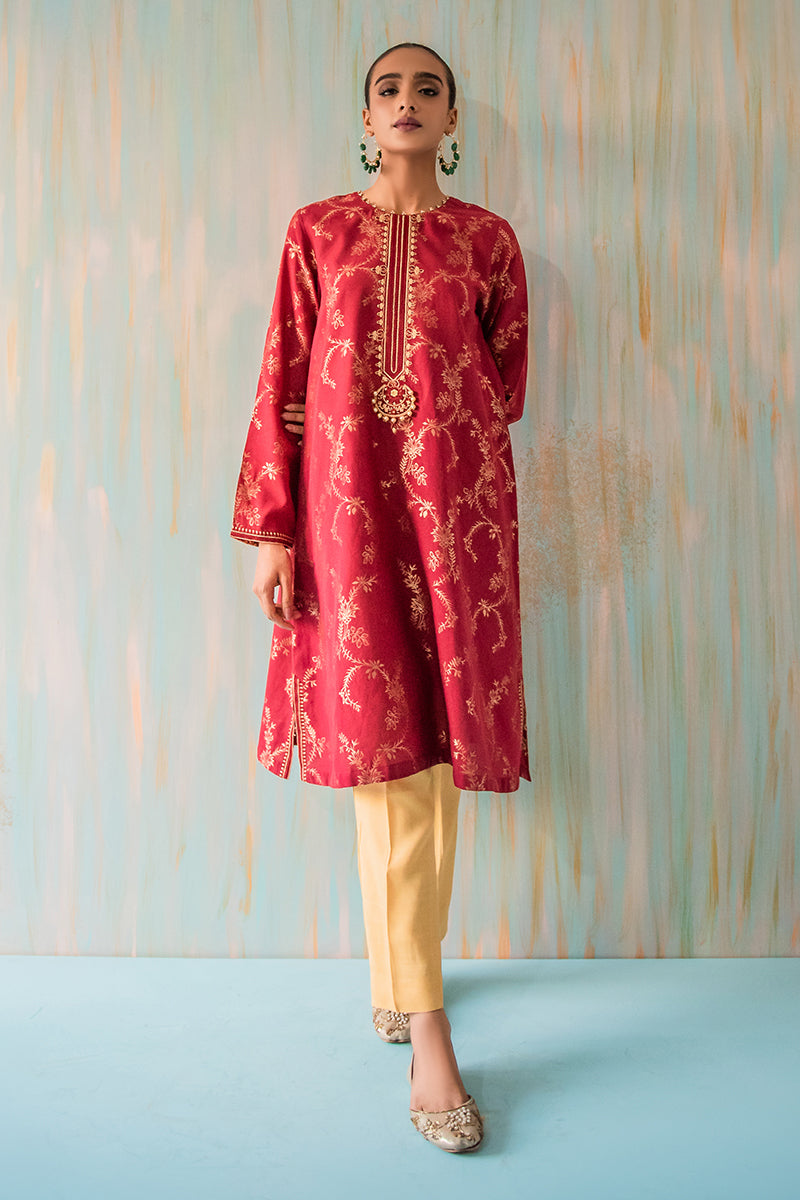 CRIMSON GLOW JACQUARD SHIRT