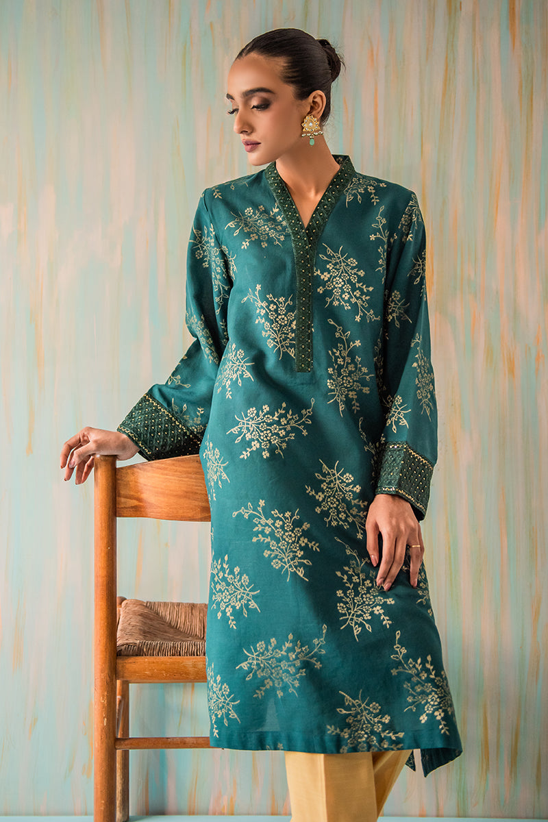 MISTY JADE EMBELLISHED SHIRT