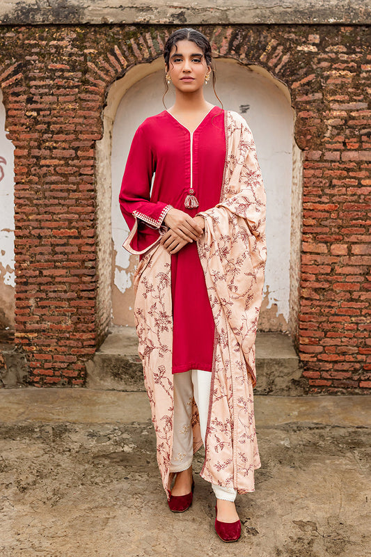 RUBY RED-2PC (SHIRT & DUPATTA)