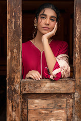 RUBY RED-2PC (SHIRT & DUPATTA)