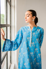 AZURE FLORET DIGITAL PRINTED SHIRT