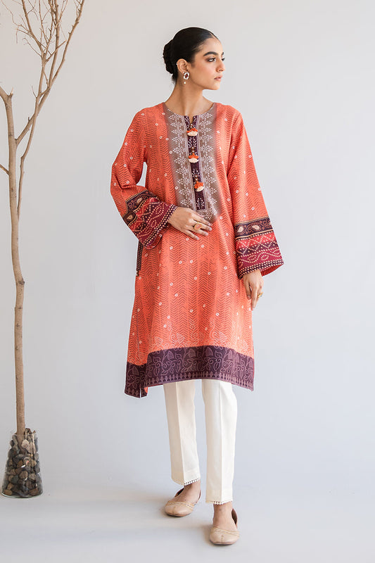 RELIC BLUSH KHADDAR PRINTED SHIRT