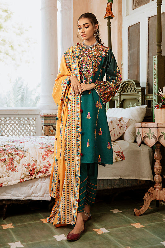 VERDANT GALORE - 3 PIECE (DIGITAL PRINTED BACK AND SLEEVES)