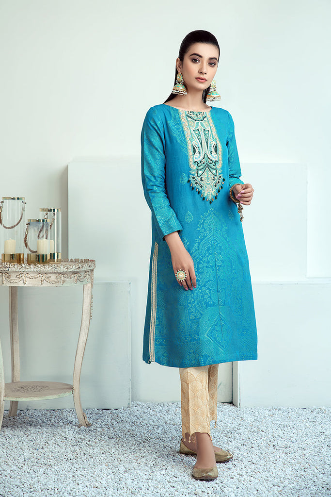 MINERAL AQUA - EMBELLISHED SHIRT