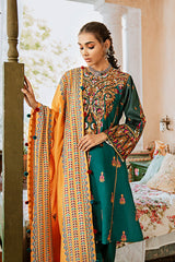 VERDANT GALORE - 3 PIECE (DIGITAL PRINTED BACK AND SLEEVES)