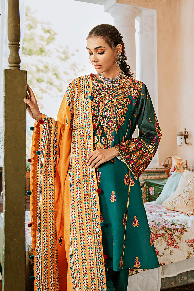 VERDANT GALORE - 3 PIECE (DIGITAL PRINTED BACK AND SLEEVES)