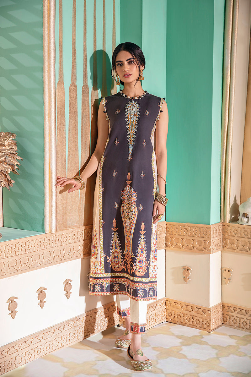 BEIGE BREEZE - DIGITAL PRINTED LAWN - 2 PCS