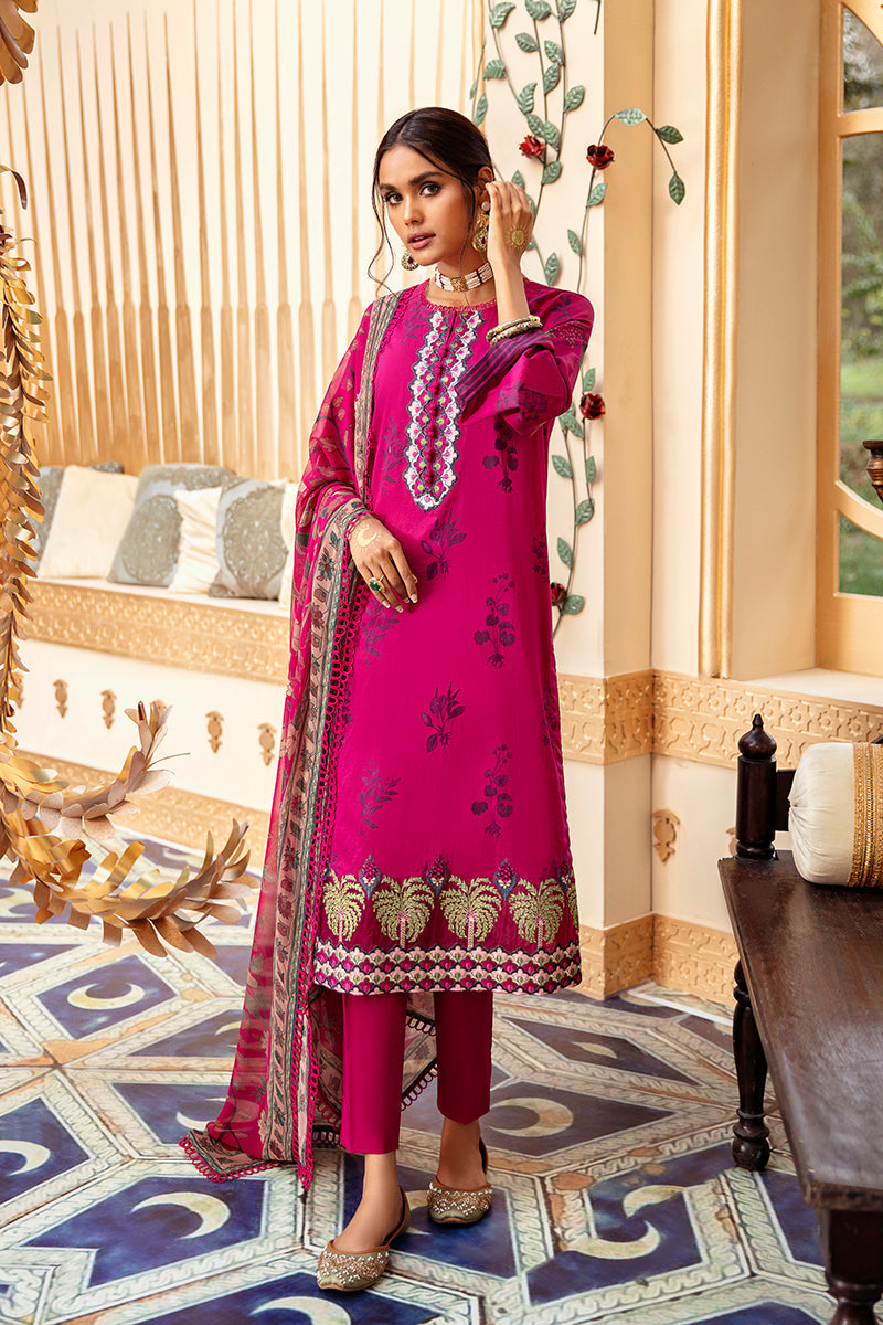 FUSCHIA STRUT - DIGITAL PRINTED LAWN - 3 PCS