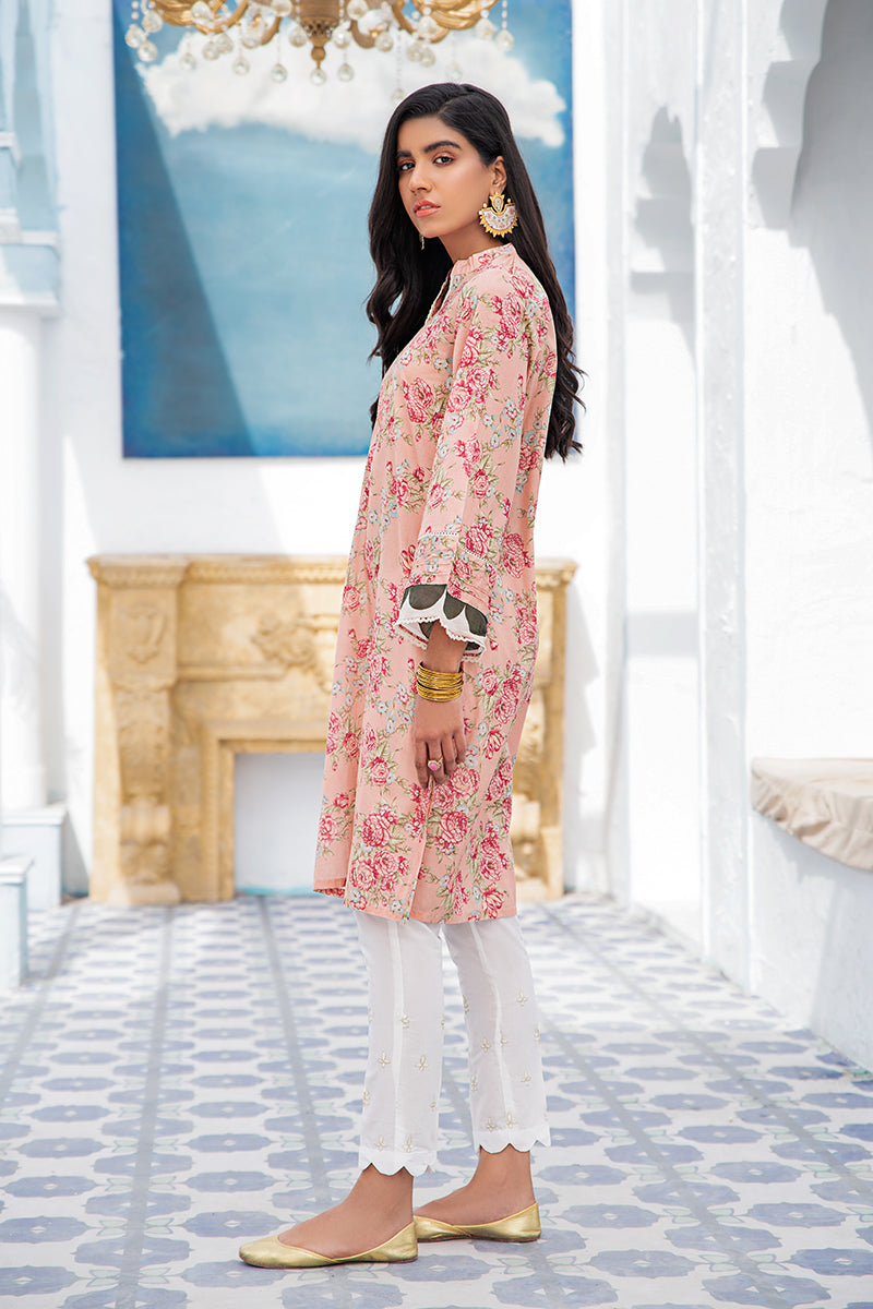 PEACH SERENITY- PRINTED SHIRT