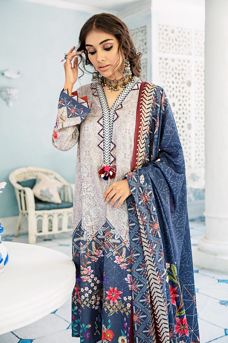 GRAY RUFFLE - 3 PIECE