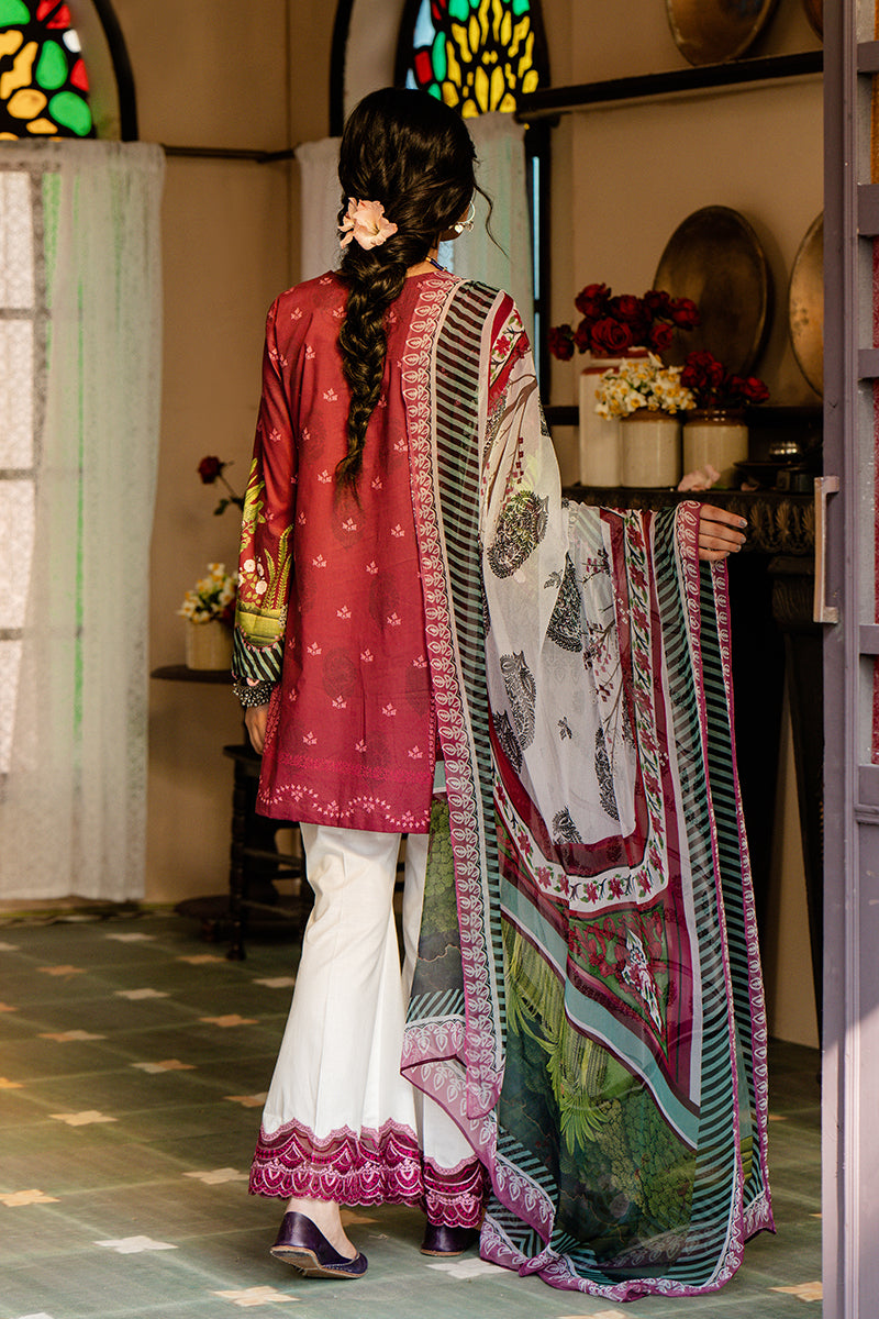 FUSCIA HIBISCUS - DIGITAL PRINTED LAWN - 3 PCS