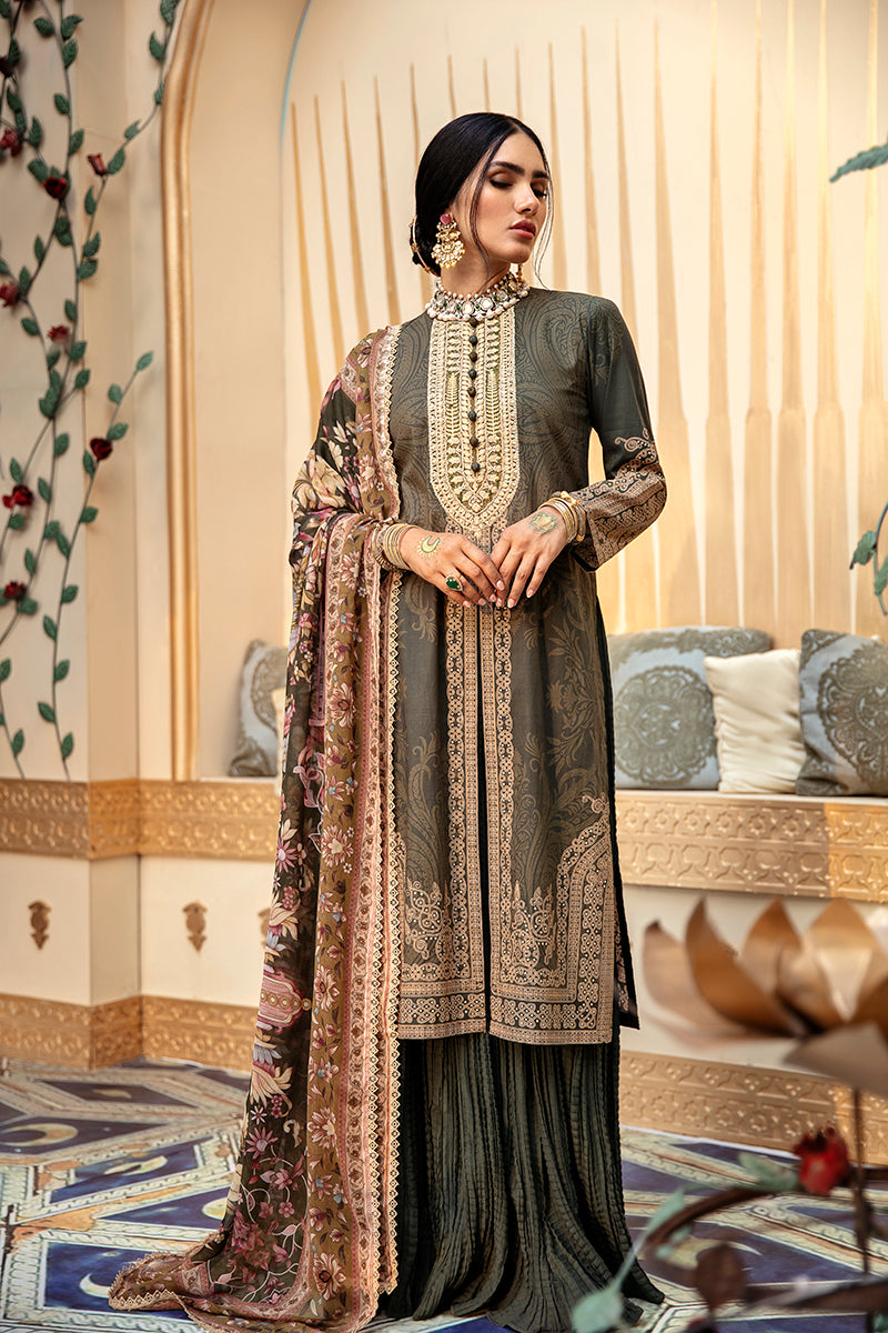 JADE FIGURINE - DIGITAL PRINTED LAWN - 3 PCS