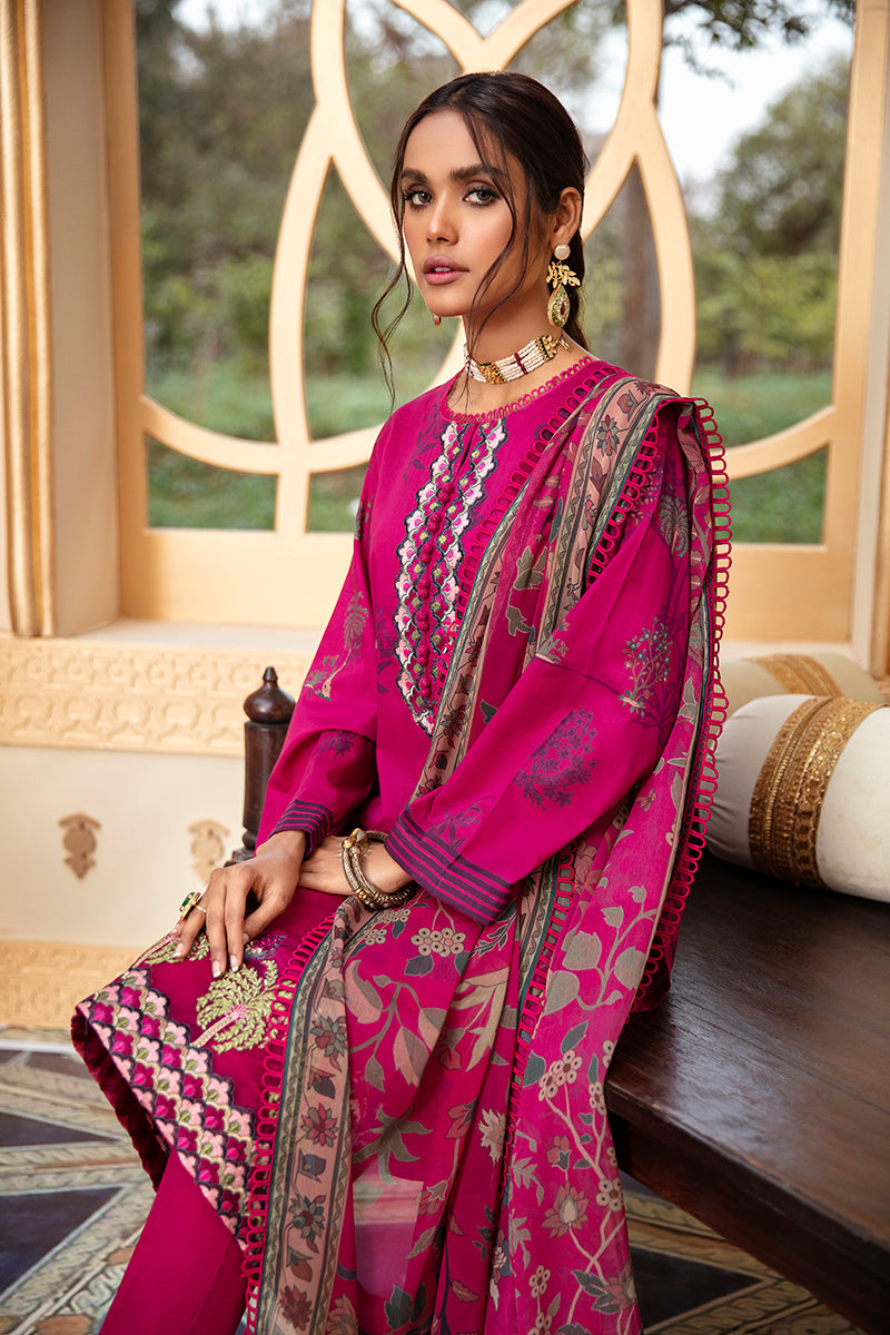 FUSCHIA STRUT - DIGITAL PRINTED LAWN - 3 PCS