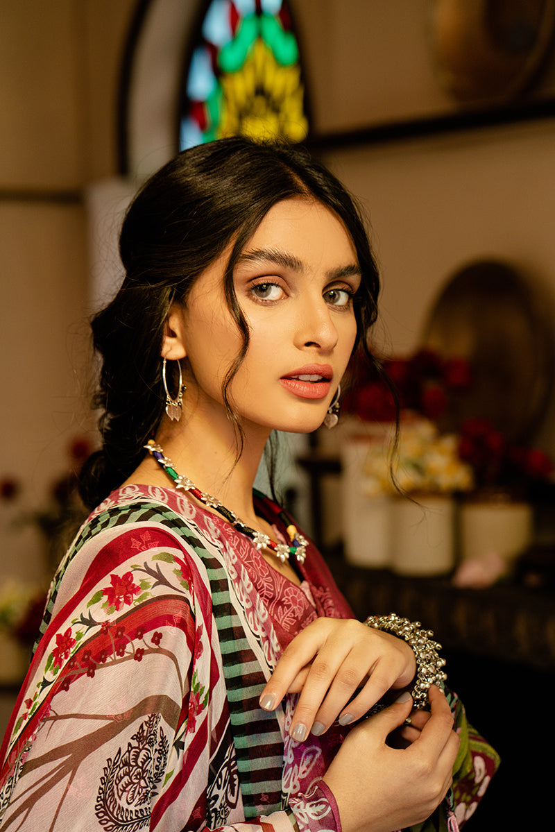 FUSCIA HIBISCUS - DIGITAL PRINTED LAWN - 3 PCS