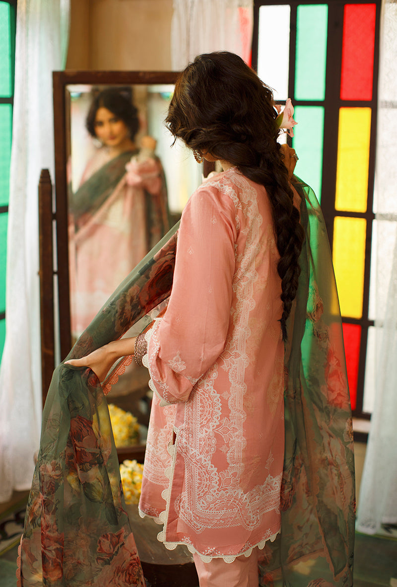ADORN ROSE - DIGITAL PRINTED LAWN - 3 PCS