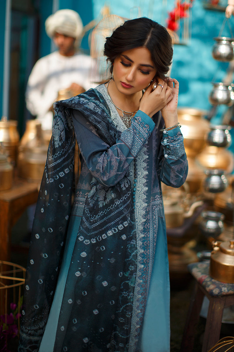 OCEAN RIPPLE - DIGITAL PRINTED LAWN - 3 PCS