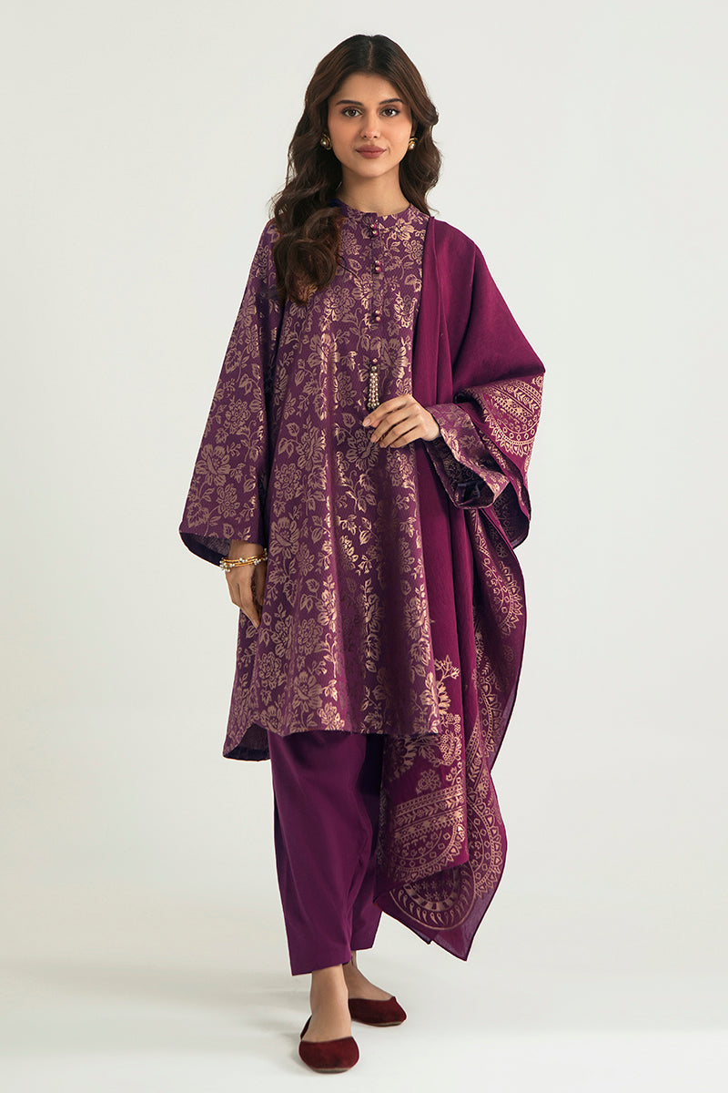 ORCHARD GLARE-A-3PC COTTON JACQUARD SUIT