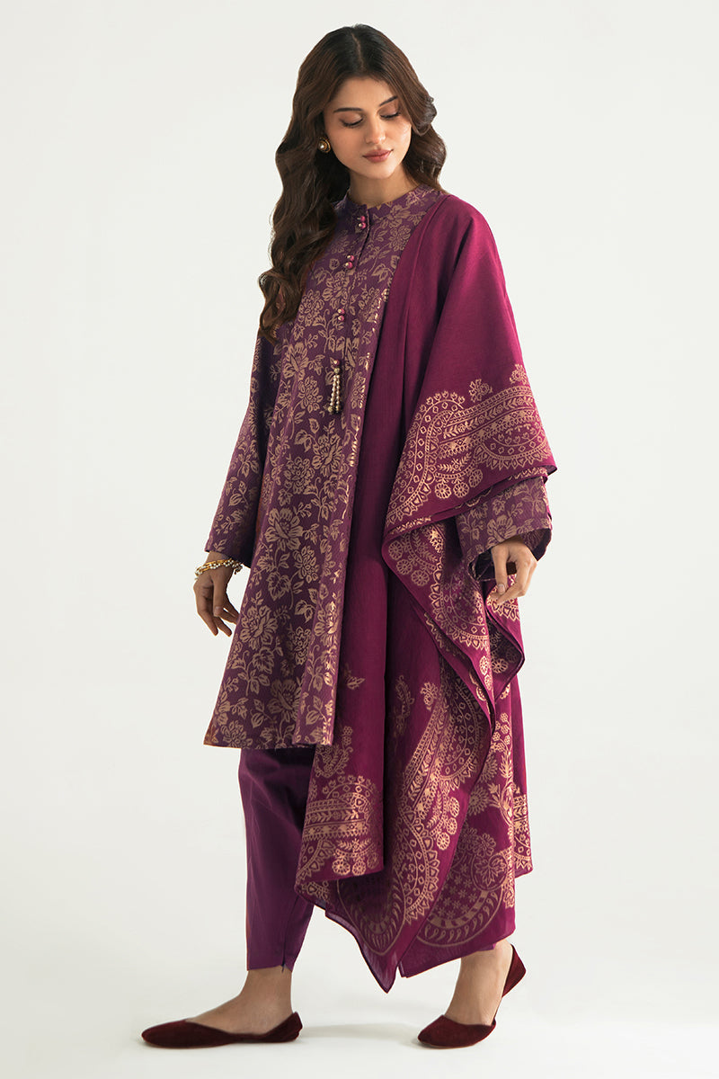 ORCHARD GLARE-A-3PC COTTON JACQUARD SUIT
