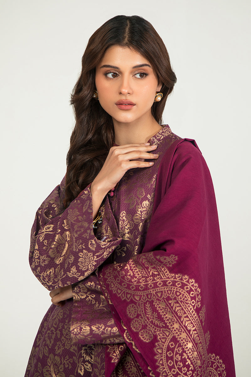 ORCHARD GLARE-A-3PC COTTON JACQUARD SUIT