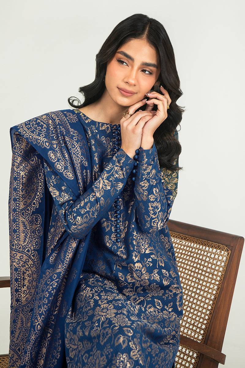 ORCHARD GLARE-B-3PC COTTON JACQUARD SUIT