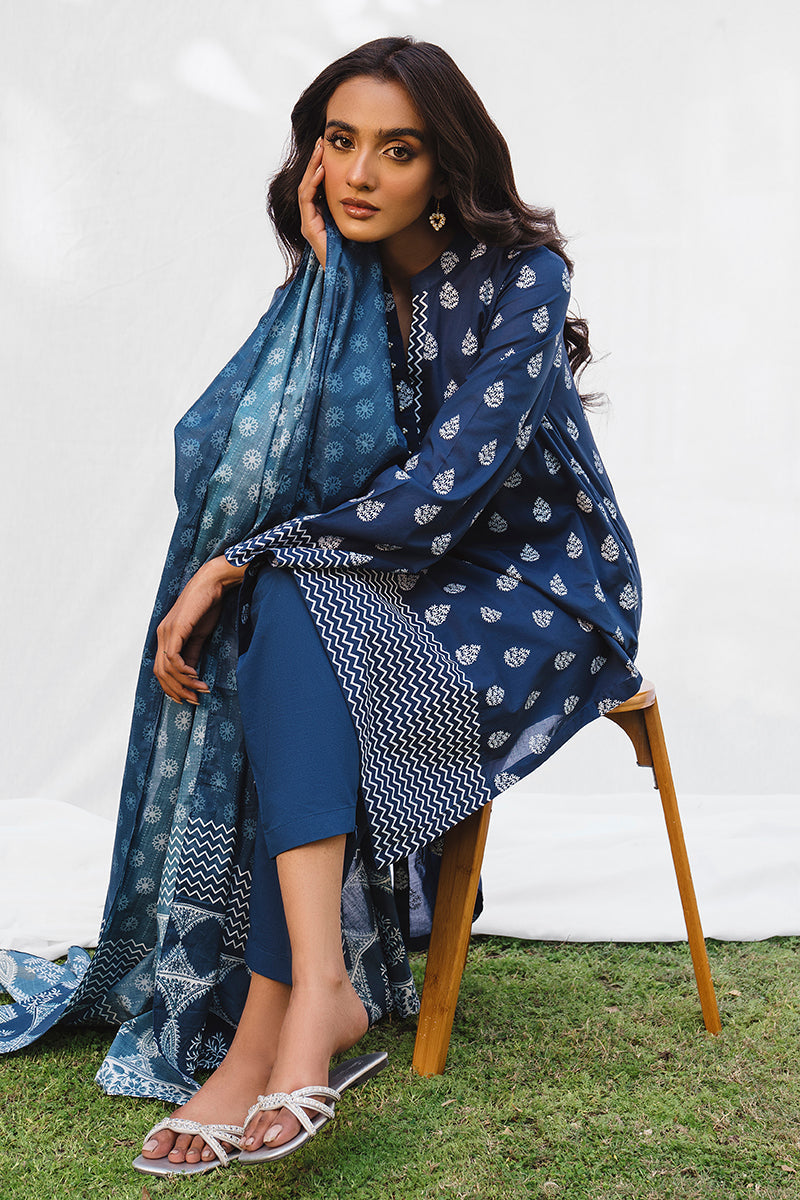 VINTAGE CRAFT-3PC PRINTED LAWN SUIT