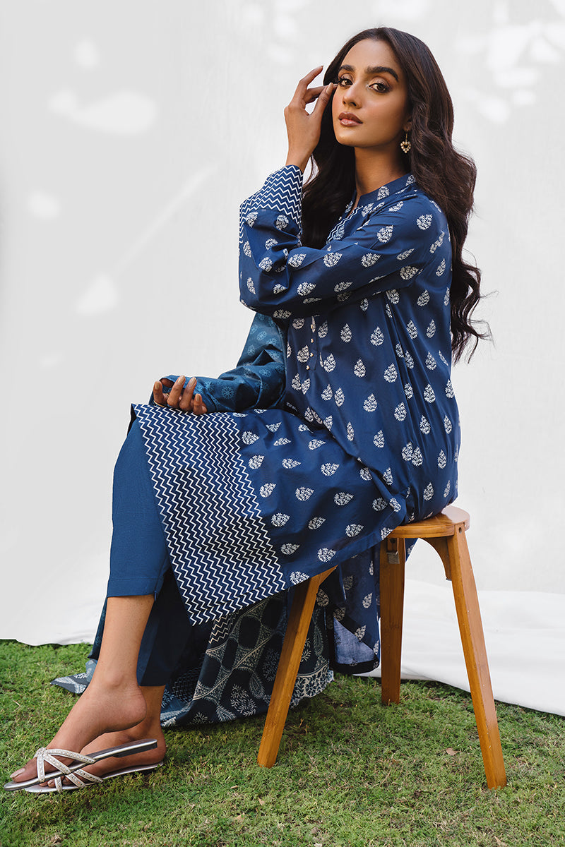 VINTAGE CRAFT-3PC PRINTED LAWN SUIT