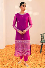 MAGENTA PLUSH EMBROIDERED SHIRT