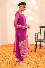 MAGENTA PLUSH EMBROIDERED SHIRT