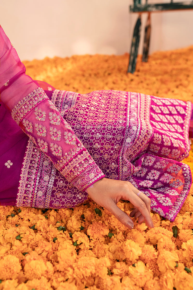 MAGENTA PLUSH EMBROIDERED SHIRT