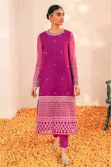 MAGENTA PLUSH EMBROIDERED SHIRT