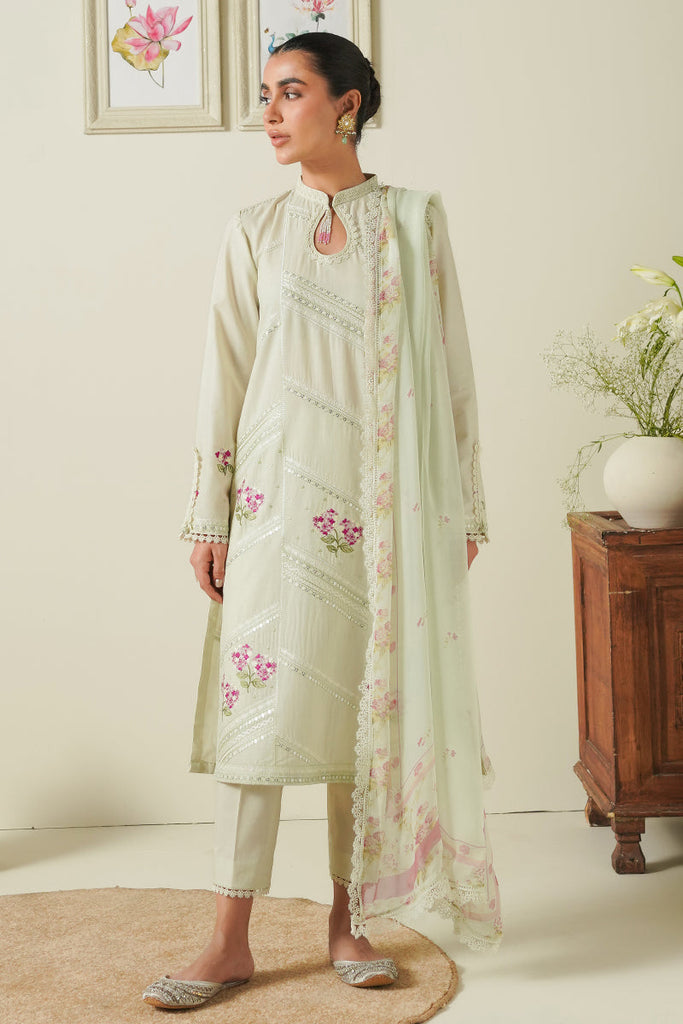 PASTEL BLOOM-3 PIECE EMBROIDERED LAWN SUIT