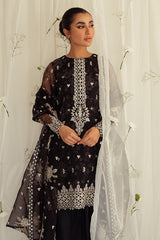 WISTERIA BELLA-4PC ORGANZA PRINTED & EMBROIDERED SUIT