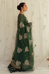 EMERALD CEYLON-4PC ORGANZA EMBROIDERED SUIT