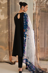DARK FLORET-3PC LAWN EMBROIDERED SUIT