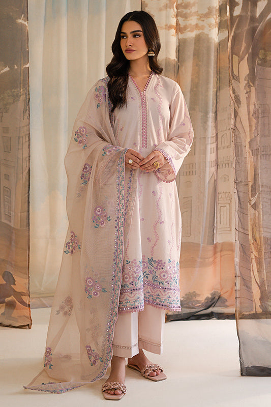 HUSHED VIOLET-3PC LAWN EMBROIDERED SUIT